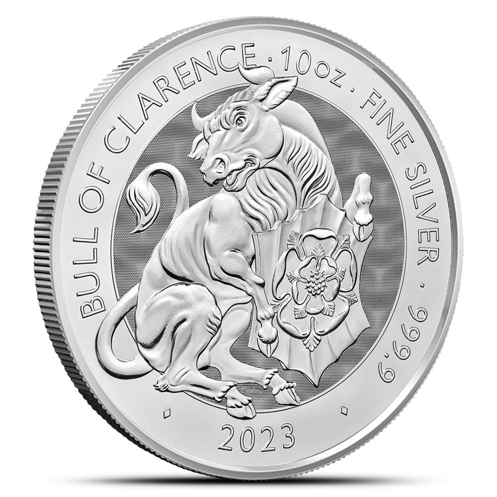 10 oz British Silver Tudor Beasts Bull of Clarence (BU)