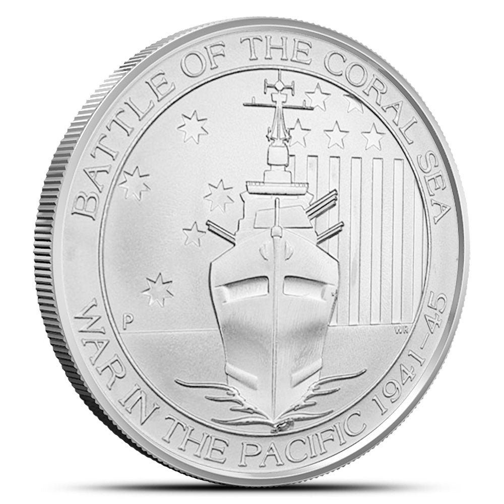 1/2 oz Australian Silver Battle Of The Coral Sea