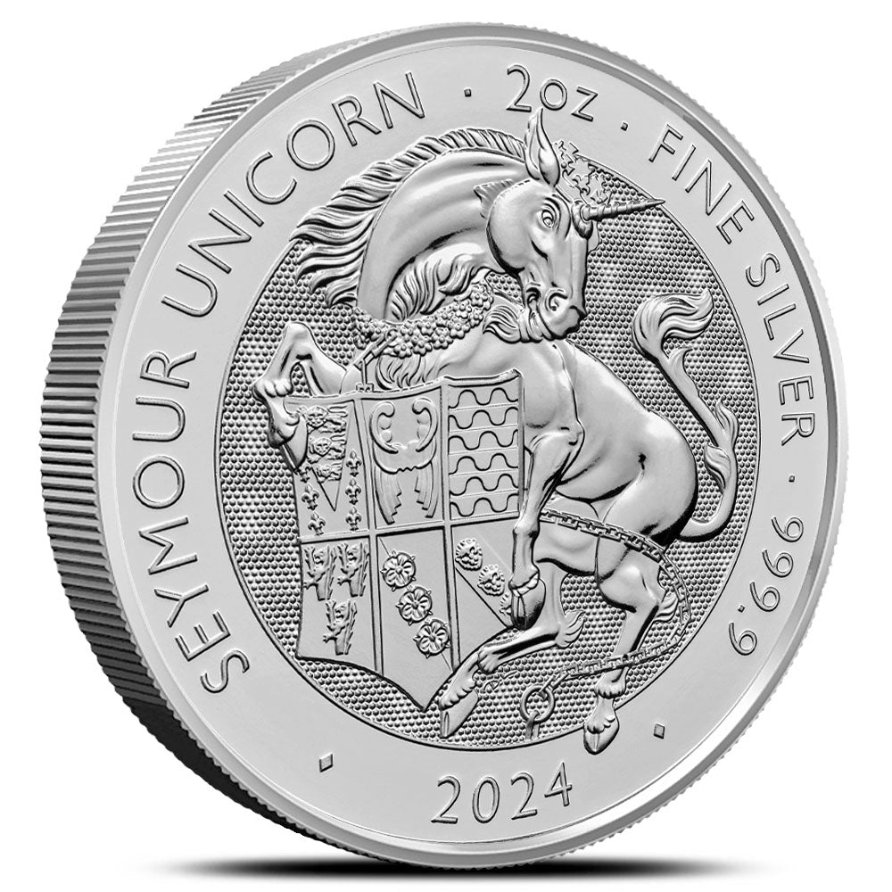 2 oz British Silver Tudor Beasts Seymour Unicorn (BU)