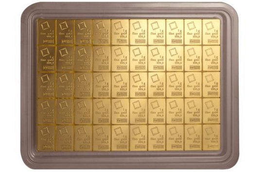 50 g Valcambi Gold CombiBar (50x1g, New w/ Assay)